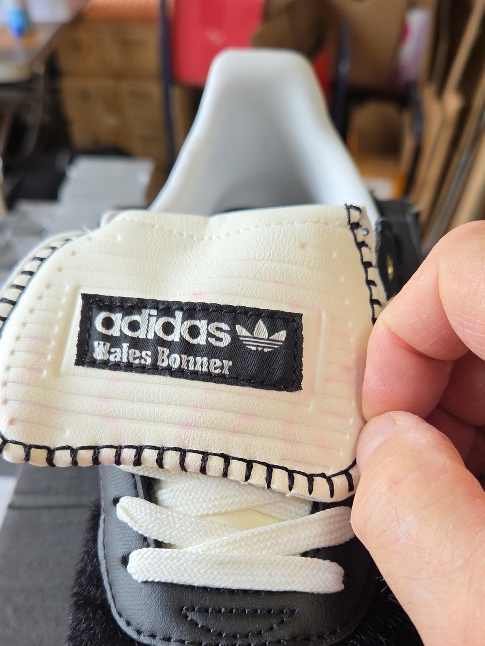 adidas Kids Black and White Wales Bonner Style Sneakers